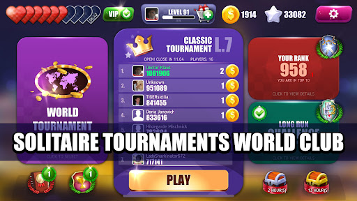 Solitaire Towers Tournaments Screen 3