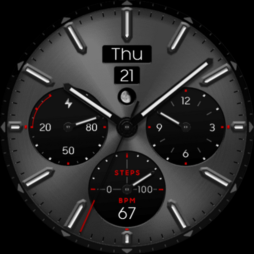OBSIDIAN Titanium - watch face logo