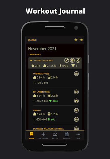 Make Those Gains | Gym Journal Screen 2