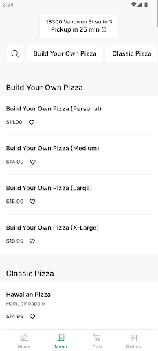 Milans Pizza Reseda Screen 2