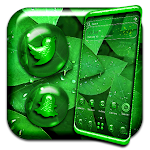 Cover Image of Download Green Leaf Water Drop Theme  APK