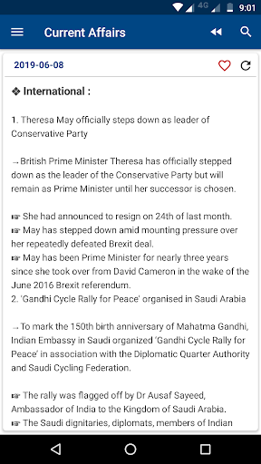 Android application Current Affairs - Daily Events screenshort