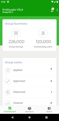 Android application Microfinance Support Center (M screenshort