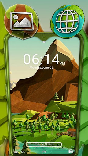 Polygon Hill Launcher Theme Screen 3