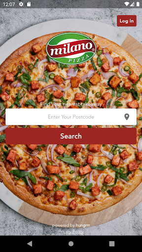 Android application Milano Pizza screenshort