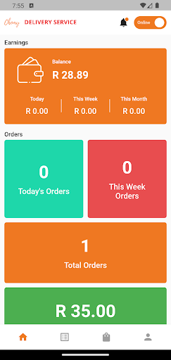 Android application Chomy Driver screenshort