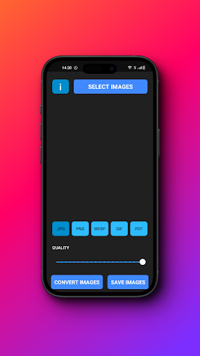 Android application Convert Images PNG JPG GIF PDF screenshort