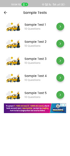 RTO Exam Driving Test Screen 3