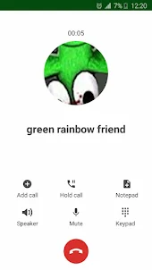 green rainbow fake call