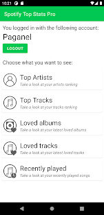 Top Stats Pro for Spotify Captura de pantalla