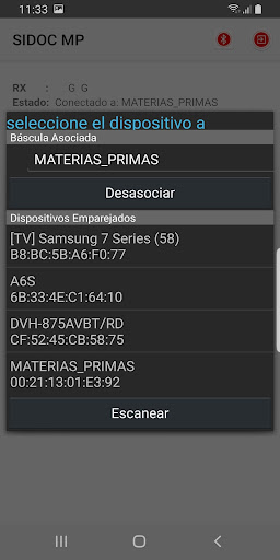 Android application Báscula Camionera screenshort