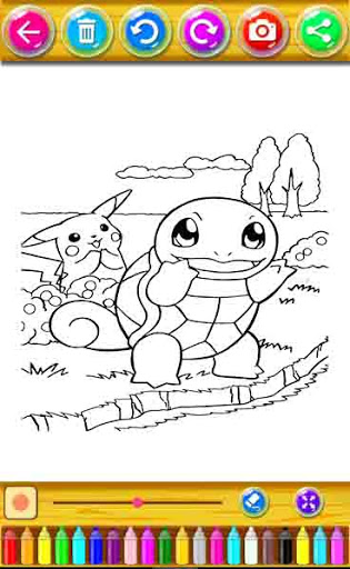 Coloring Pika Pika Screen 2
