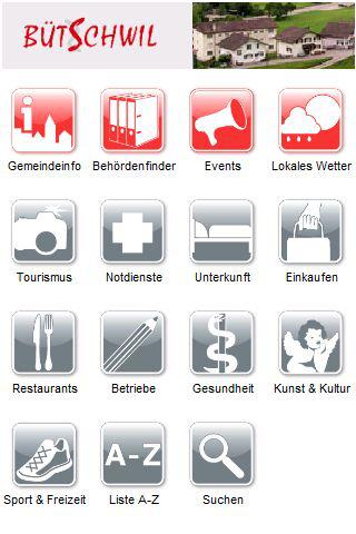 Android application Bütschwil screenshort