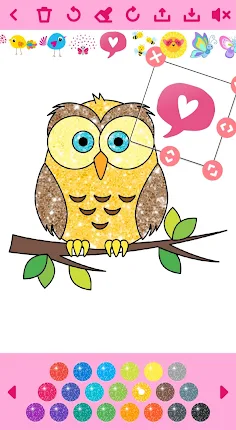 Kids Coloring Game Glitter - Screenshot 4