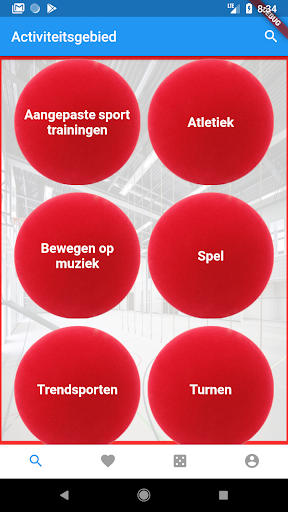 Android application Bewegen en Samen Spelen ( BSS screenshort