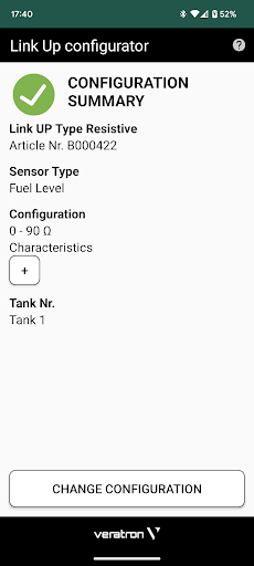 Link Up configurator Screen 2