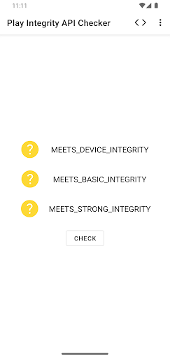 Android application Play Integrity Api Demo screenshort