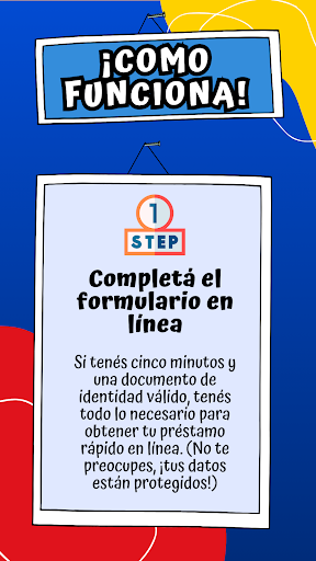 Android application Prestamos inmediatos Colombia screenshort