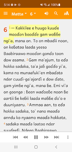 Fulfulde, CE Niger Bible Screen 2