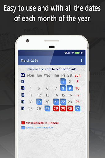 honduras calendar 2024 Screen 2