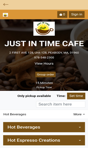 Just In Time Cafe Screenshot