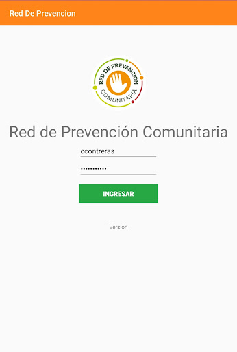 Android application Red de Prevención screenshort