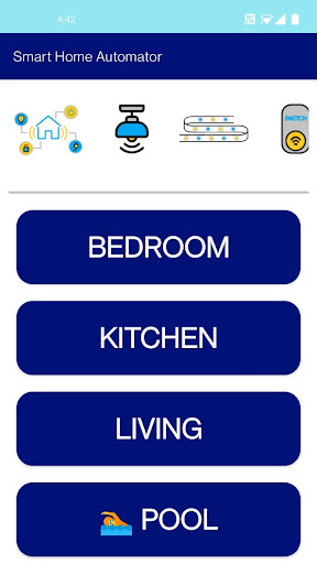 Android application Home Automator screenshort