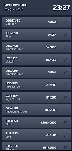 Anlık Kur Takibi Screen 3