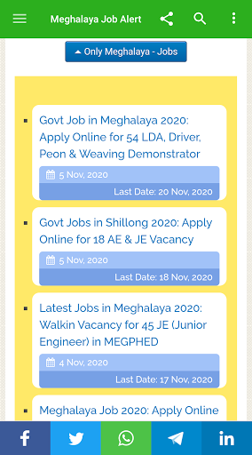 Meghalaya Job Alert Screen 3