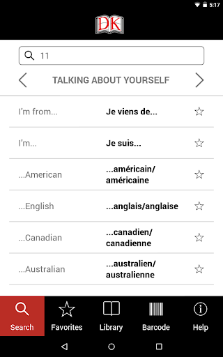 Screenshot of Eyewitness Travel Phrase Book