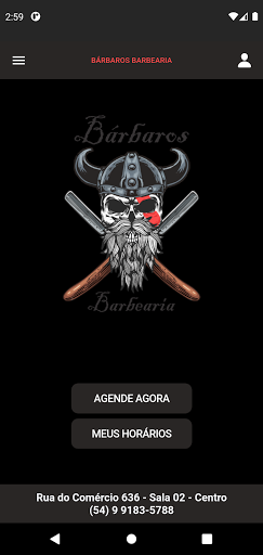 Android application Bárbaros Barbearia screenshort