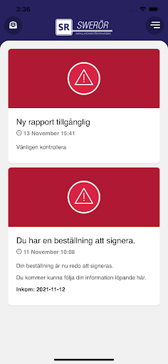 Android application Swerör - Appen screenshort