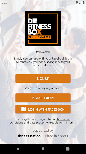 Android application DIE FITNESSBOX screenshort