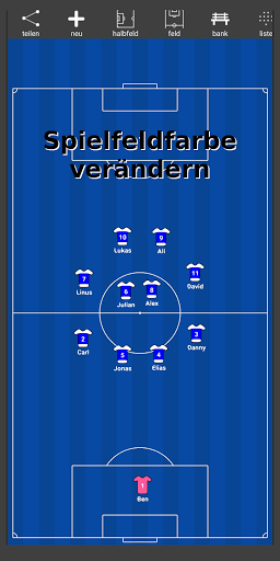 First 11 soccer lineup Screen 3