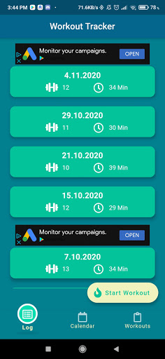 Workout Tracker - Log Exercise Screenshot 3 - AppWisp.com