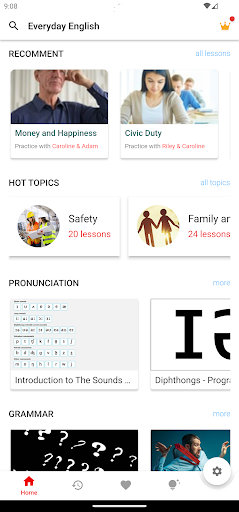 Android application Everyday English Speaking screenshort