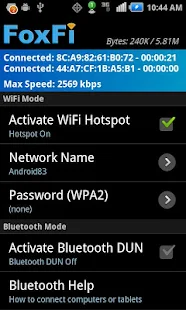 FoxFi (WiFi Tether w/o Root) Full Mod APK