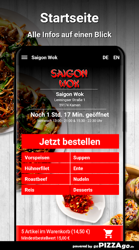 Saigon Wok Kamen Screen 2