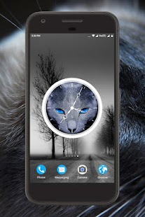Blue Eyes Clock Live Wallpaper Screenshot