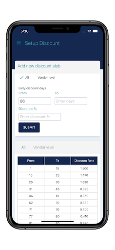 MyndFin - Dynamic Discounting Screen 3