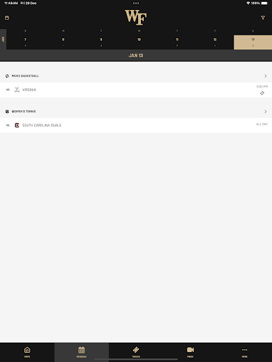 Screenshot of Wake Forest Demon Deacons