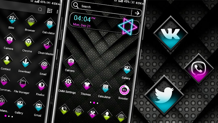 Black Neon Theme Launcher - 2.3 - (Android)