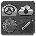 Cover Image of Tải xuống Black, Silver & Grey Icon Pack  APK