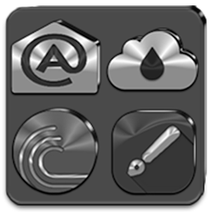 Black, Silver & Grey Icon Pack icon