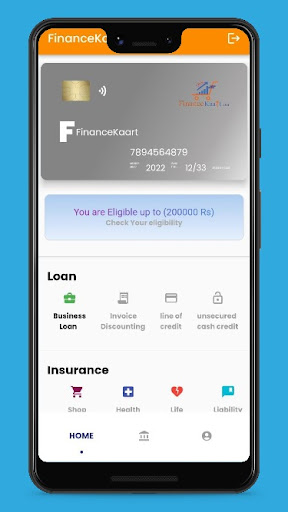 FinanceKaart:Business Loan App Screen 2