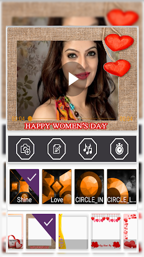 Android application Women's Day Video Maker screenshort