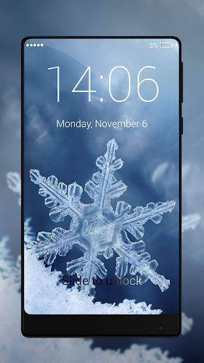 Android application Snow Keyboard Lock Screen screenshort