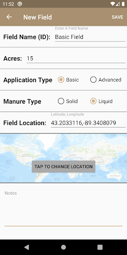 Manure Tracker Screen 2