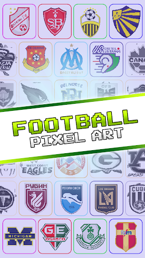 Android application Football Logo Pixel Art screenshort