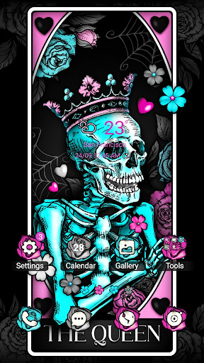 Android application Skull Crown Pink - Wallpaper screenshort